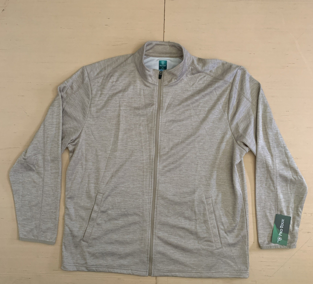Pro Tour Coolplay Men's Size XL Full Zip Mock Neck Lightweight Sweater